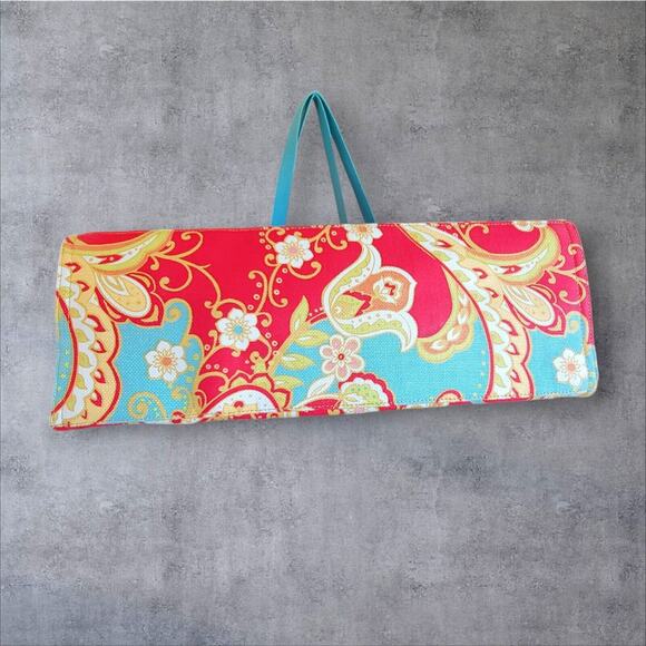 SPARTINA 449 Fiddlers Cove Market Tote Bag Linen Paisley Travel Handbag Shopping - Picture 7 of 14